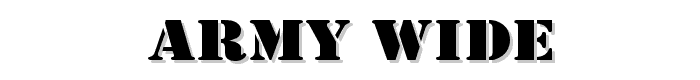 Army Wide font